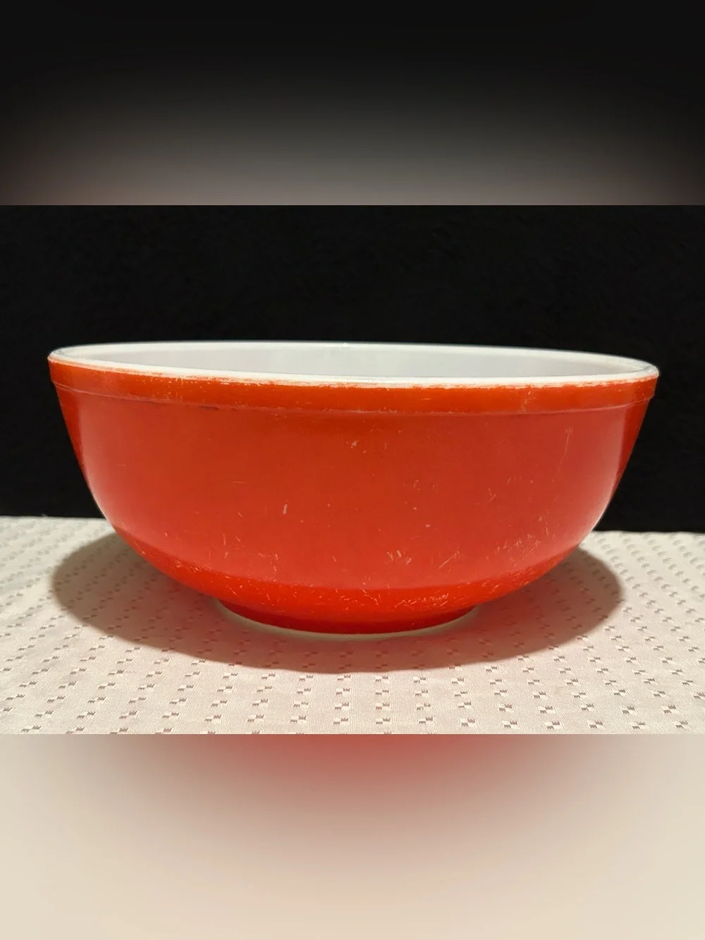 Vintage Pyrex Red Mixing Bowl MCM 404 Large 4 Quart 10